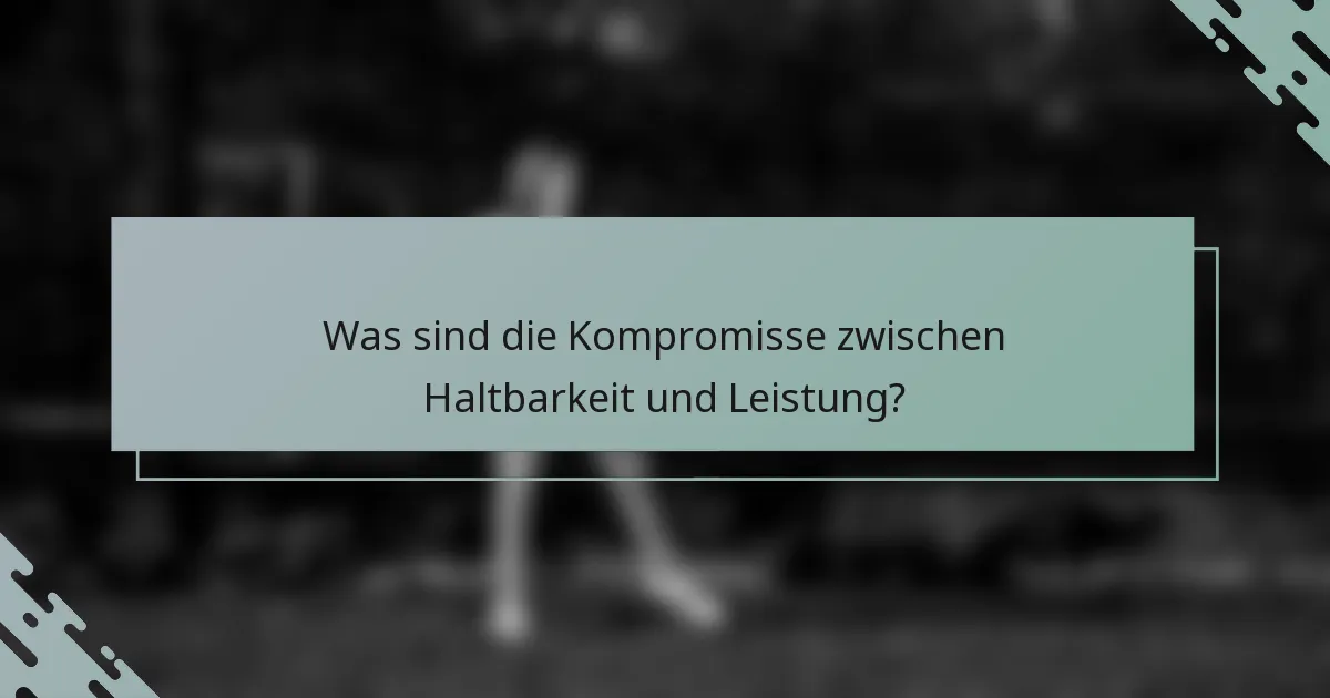 Was sind die Kompromisse zwischen Haltbarkeit und Leistung?